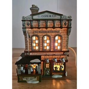 Dept 56 C. Cope & Co. Tin Jobber 799925 New England Village Christmas with Light
